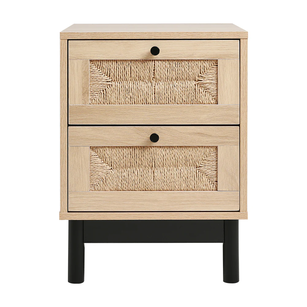 Livingandhome Compact Rectangular Woven Storage Cabinet - Image 4