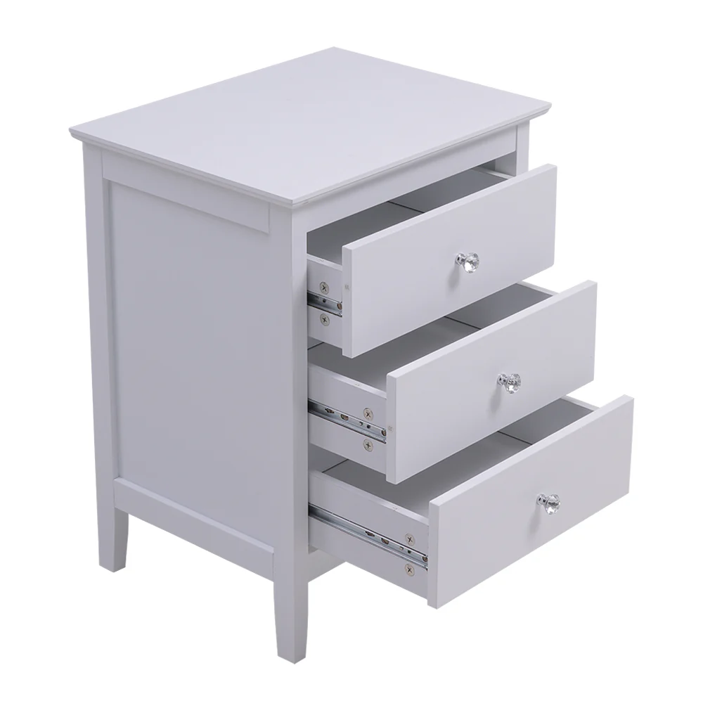 Livingandhome Compact White MDF Storage Cabinet - Image 4
