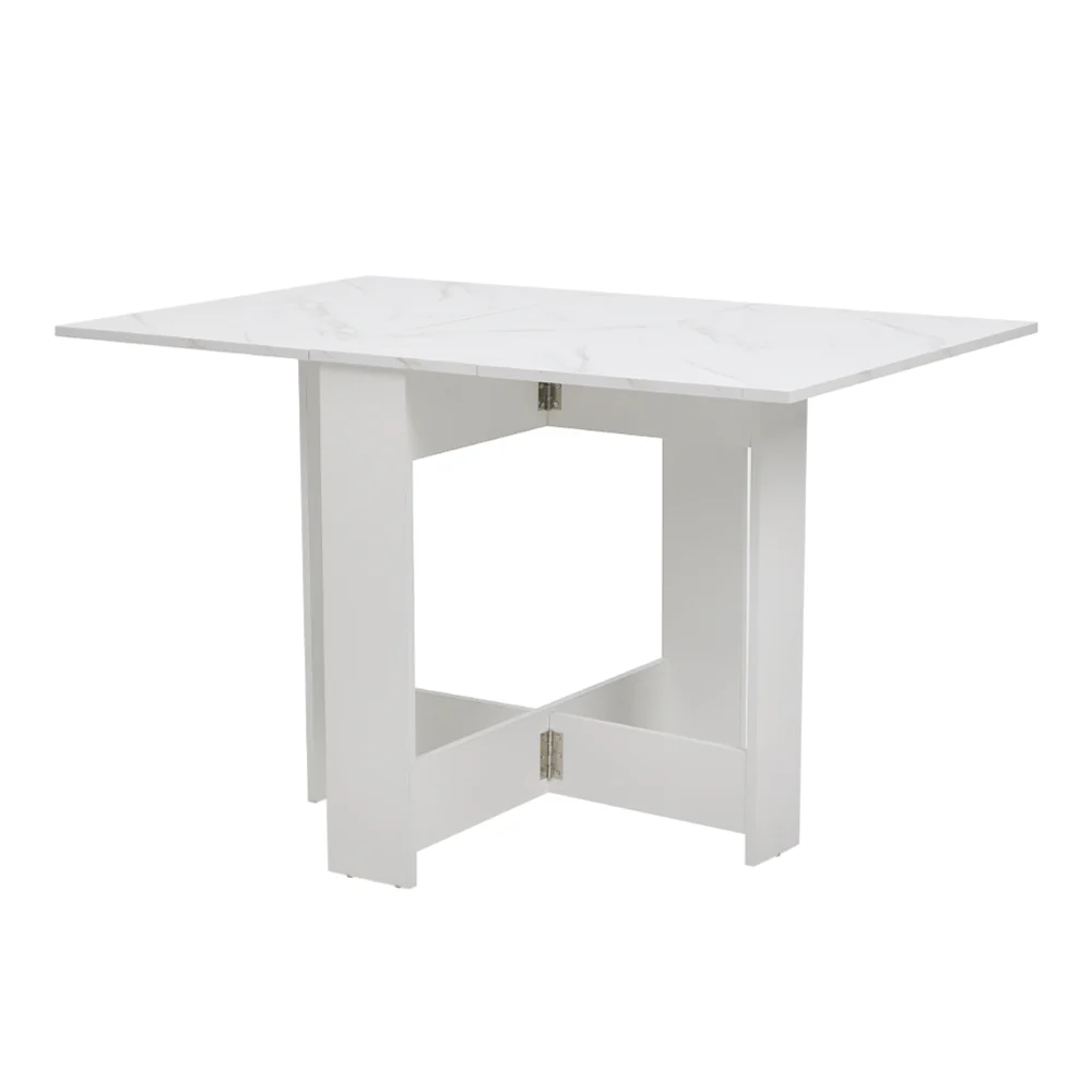 Livingandhome Contemporary Drop Leaf Wooden Dining Table - Image 3