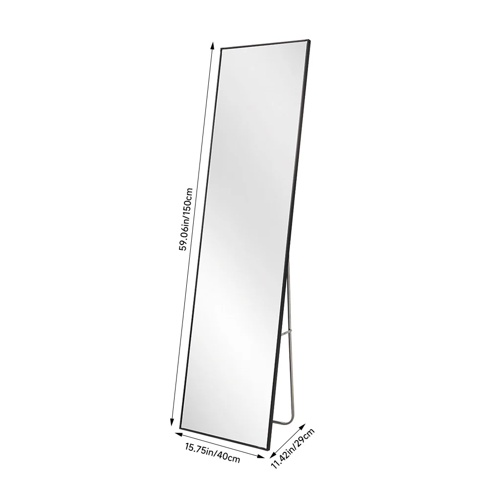 Livingandhome Contemporary Full Body Wall Mounted Mirror - Image 3