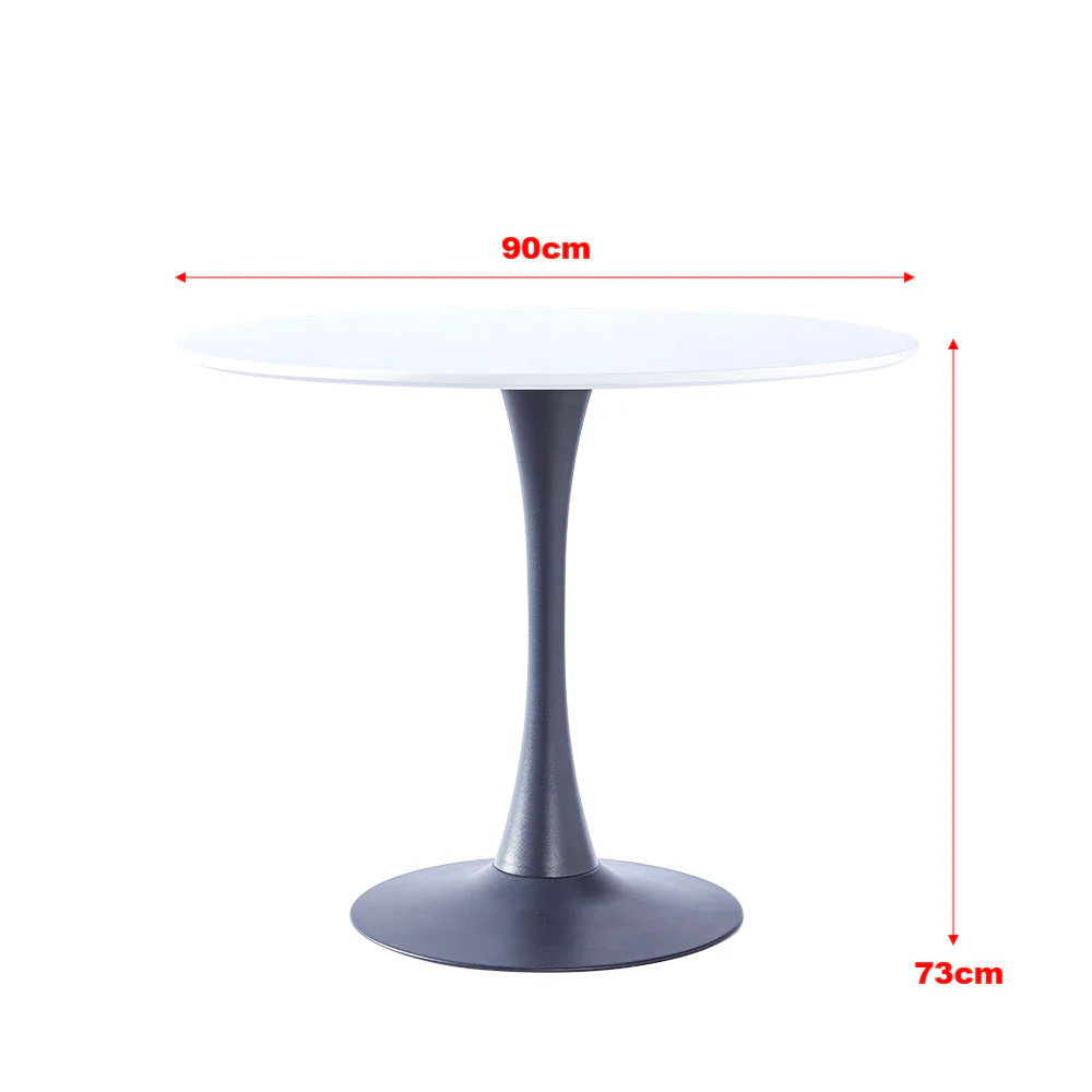Livingandhome Contemporary Round Wooden Table - Image 3