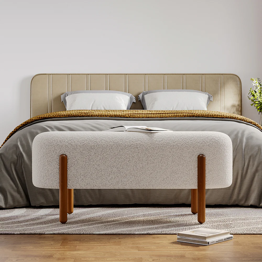 Livingandhome Contemporary Upholstered Bench - Image 2