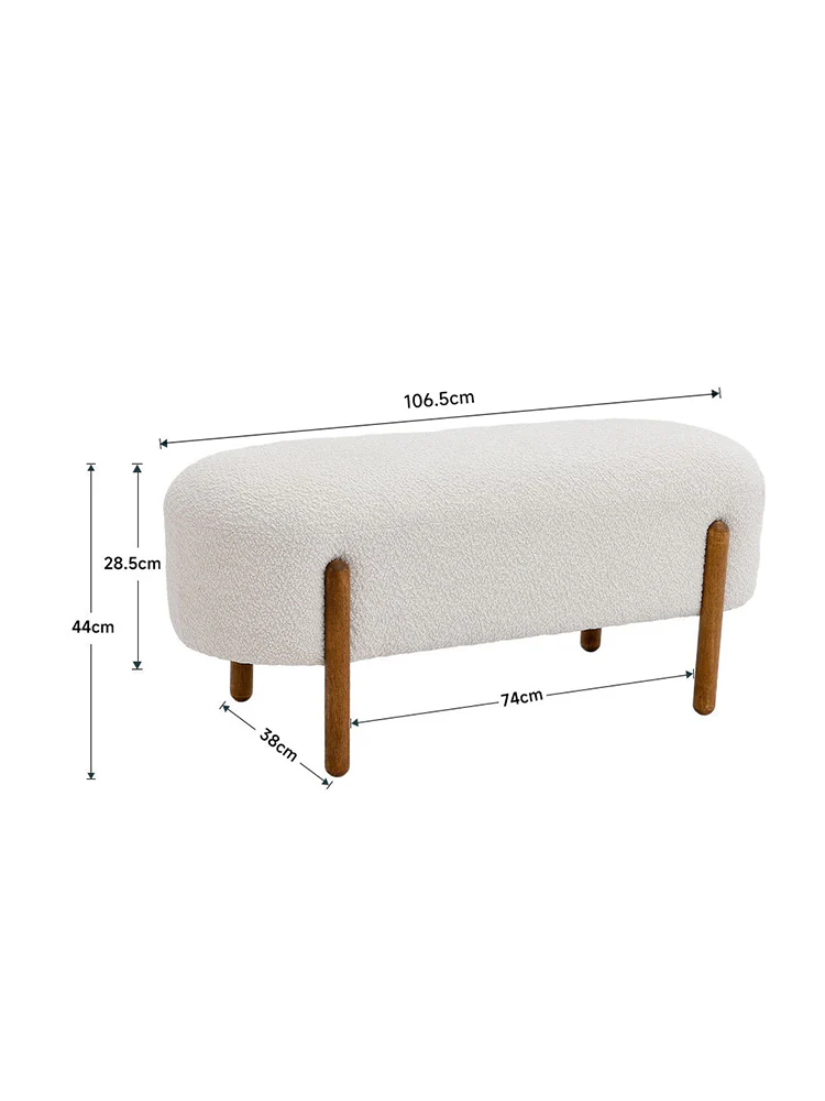 Livingandhome Contemporary Upholstered Bench - Image 9