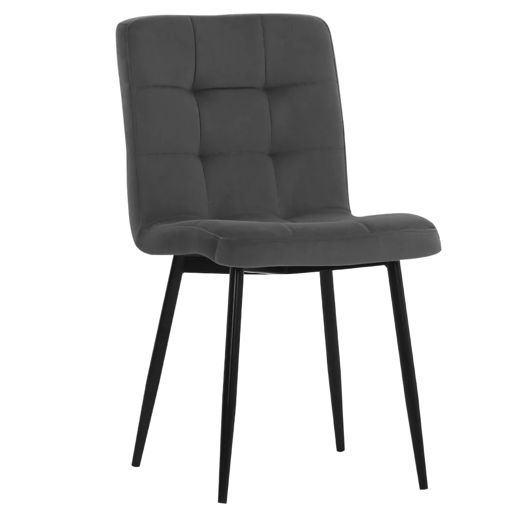 Livingandhome Contemporary Velvet Dining Chair Set - Image 5