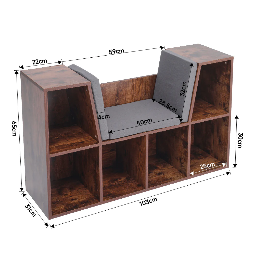 Livingandhome Cozy Kids Book Storage Unit - Image 3