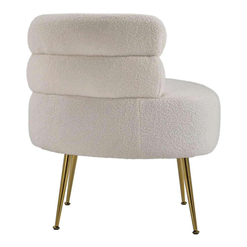 Livingandhome Curved Upholstered Single Sofa Accent Chair - Image 4