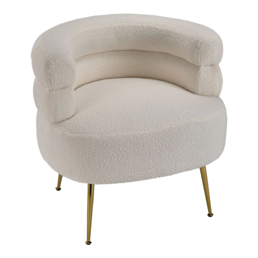 Livingandhome Curved Upholstered Single Sofa Accent Chair - Image 5