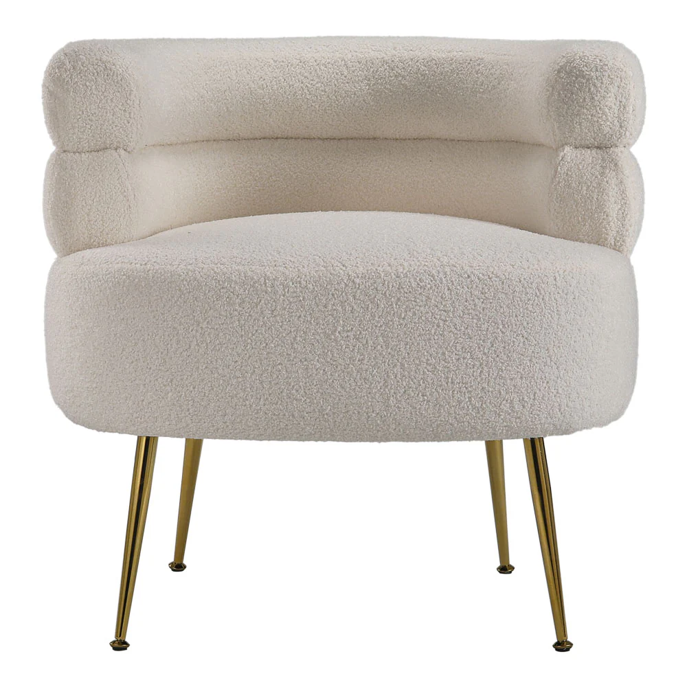 Livingandhome Curved Upholstered Single Sofa Accent Chair - Image 6