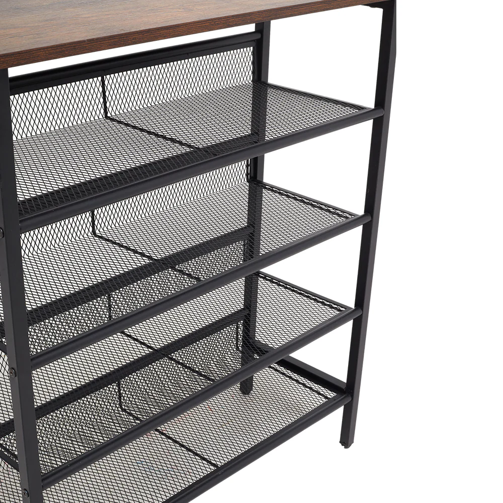 Livingandhome Direct 5-Tier Mesh Shelves Shoe Rack - Image 2