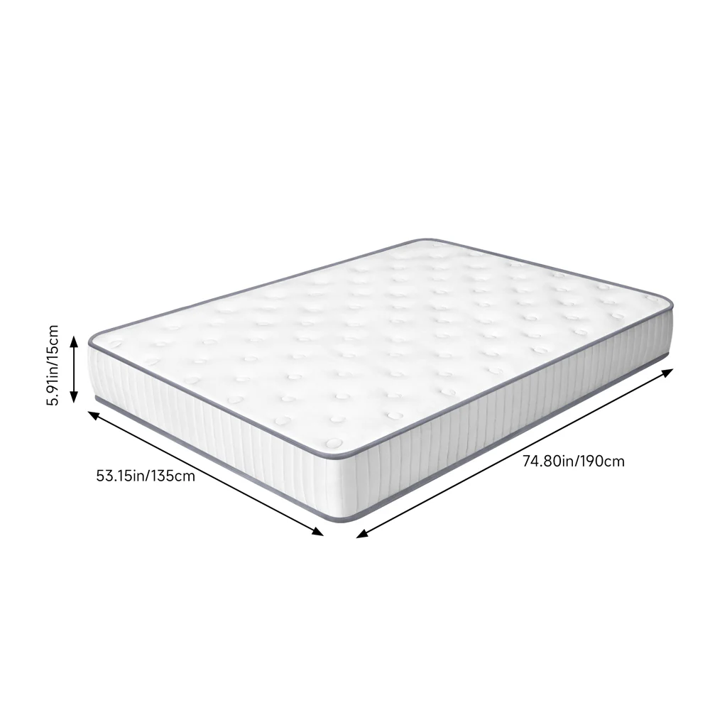 Livingandhome Double Mattress with 7-Zone Pocket Springs - Image 6