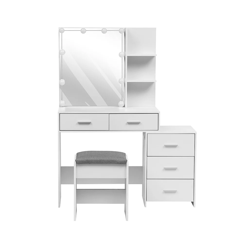 Livingandhome Dressing Table Set with Large Lighted Mirror - Image 6