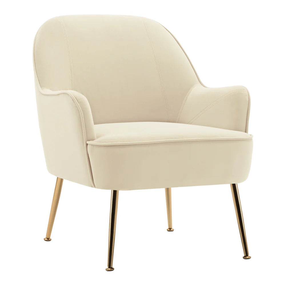 Livingandhome Elegant Upholstered Lounge Chair - Image 2