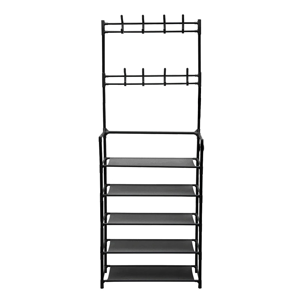 Livingandhome Entryway 5-Tier Shoe and Coat Rack - Image 4