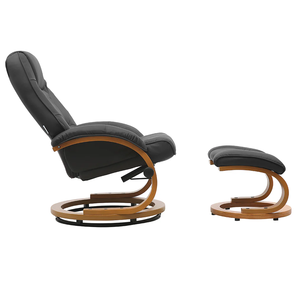 Livingandhome Ergonomic Executive Office Reclining Chair with Footstool - Image 4
