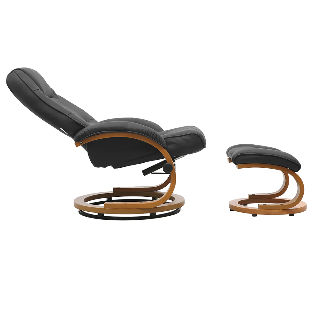 Livingandhome Ergonomic Executive Office Reclining Chair with Footstool - Image 5
