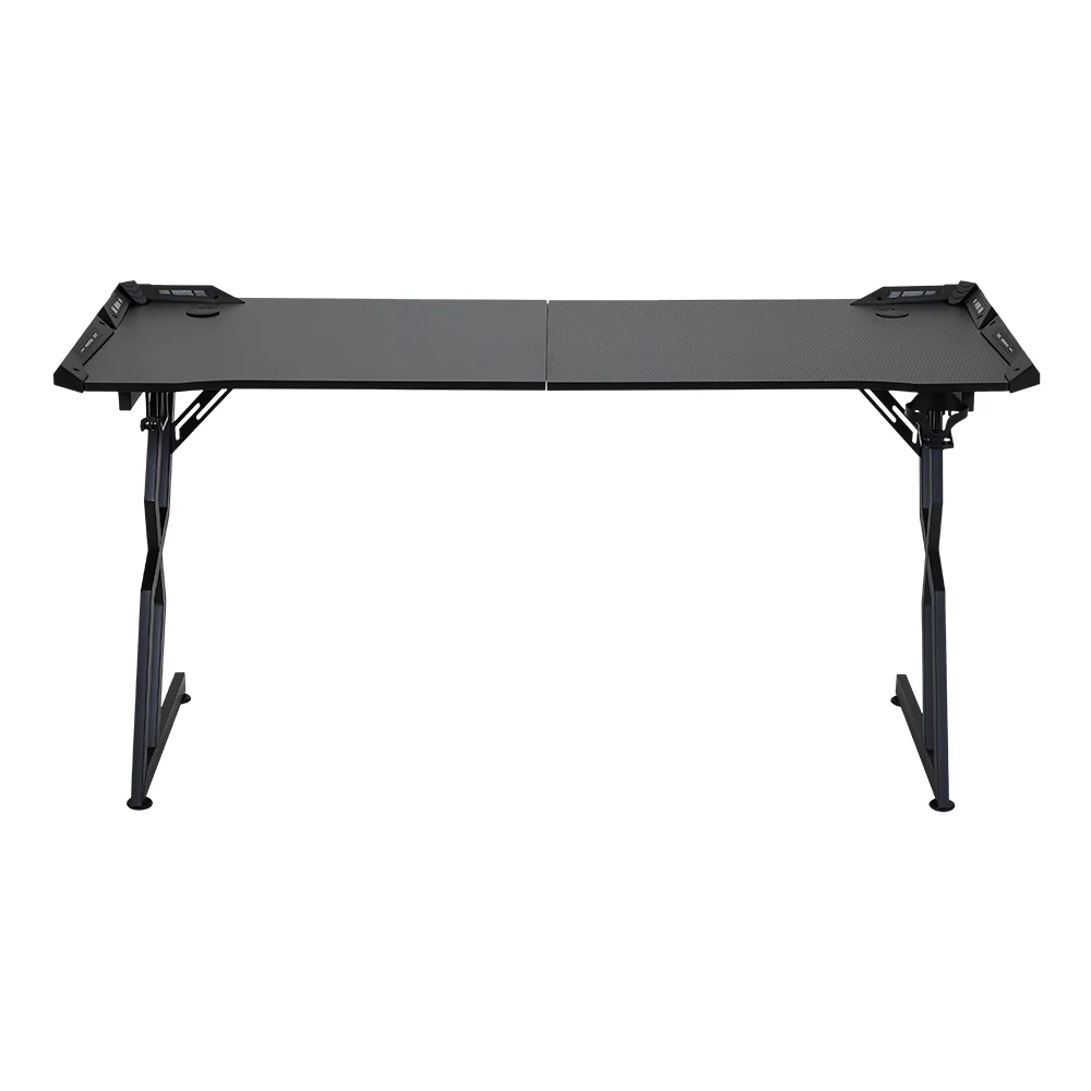 Livingandhome Ergonomic Gaming Table with RGB Lighting