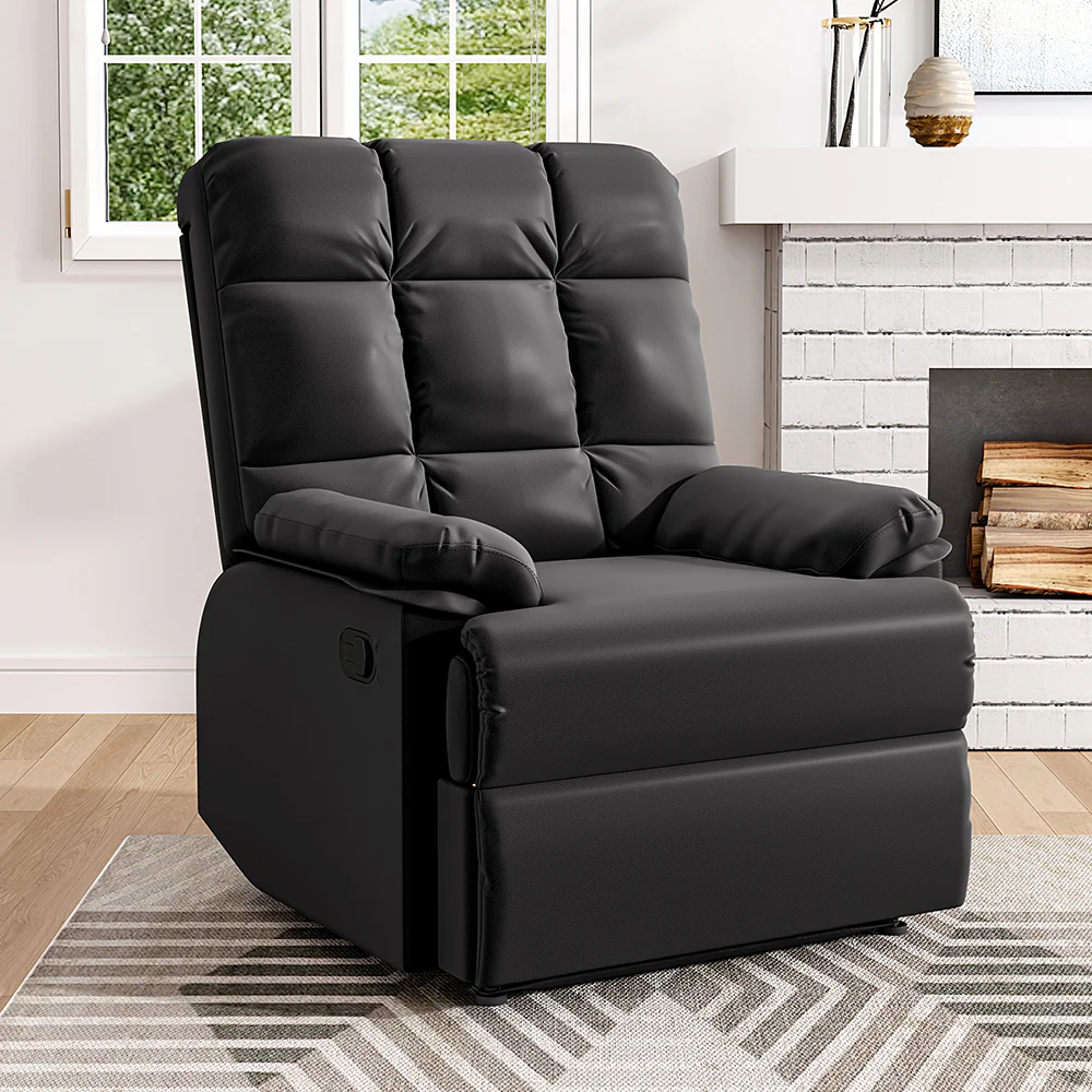 Livingandhome Faux Leather Upholstered Recliner Armchair - Image 2