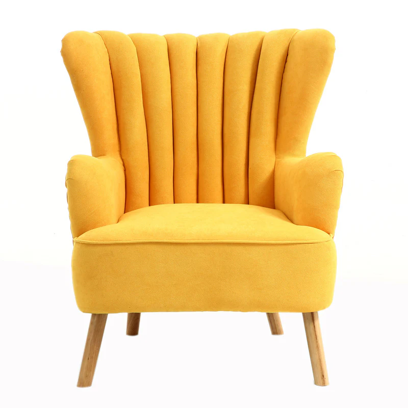 Livingandhome Faux Wool Upholstered Armchair and Footstool - Image 5