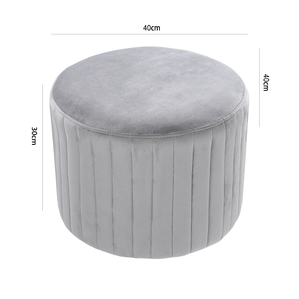 Livingandhome Flannel Upholstered Footstool - Image 6