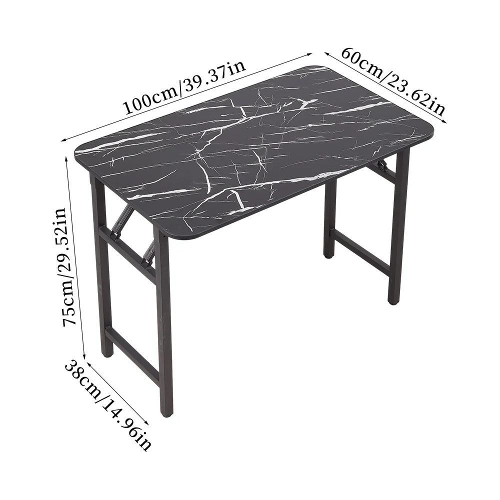 Livingandhome Folding Dining Table with Double Spring Mechanism - Image 2