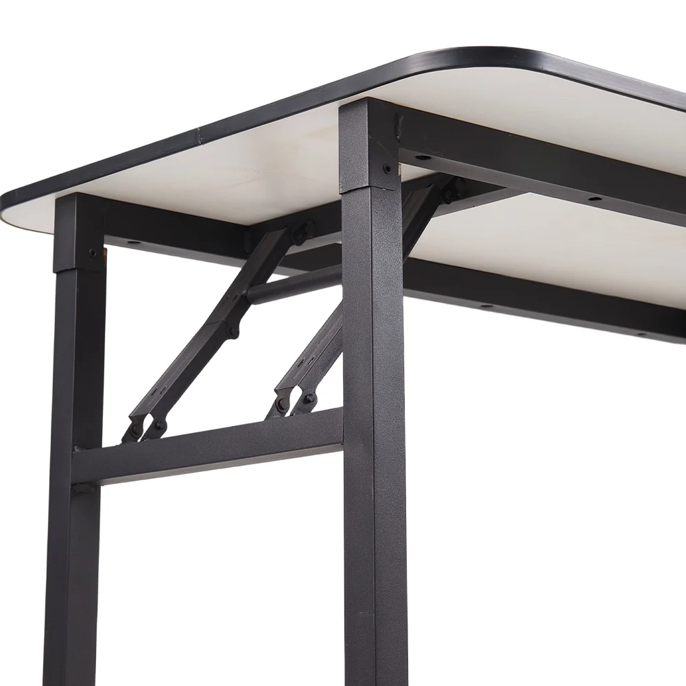 Livingandhome Folding Dining Table with Double Spring Mechanism - Image 4