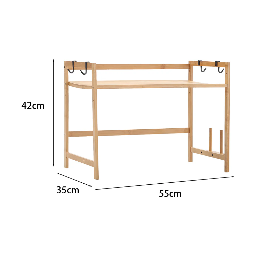 Livingandhome Free Standing Kitchen Organizer Storage Shelf Spice Jars Rack - Image 6