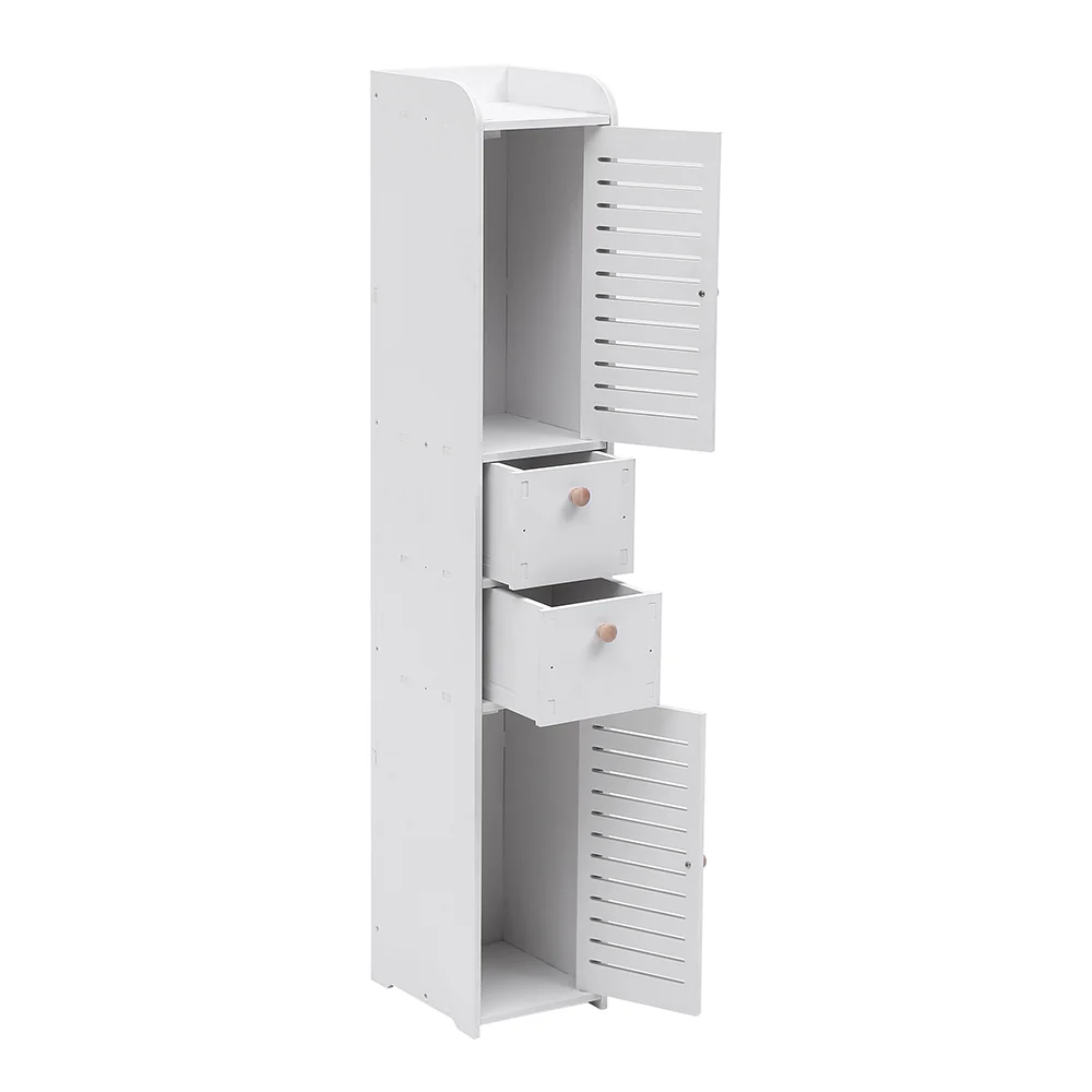 Livingandhome Freestanding Wooden Tall Bathroom Storage Cabinet - Image 5