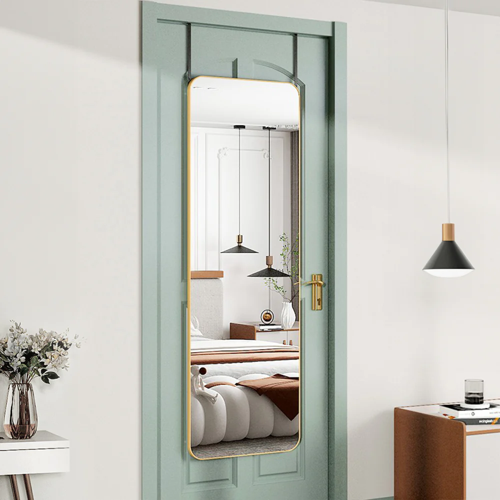 Livingandhome Full Length Mirror with Rounded Corners Door Hanging