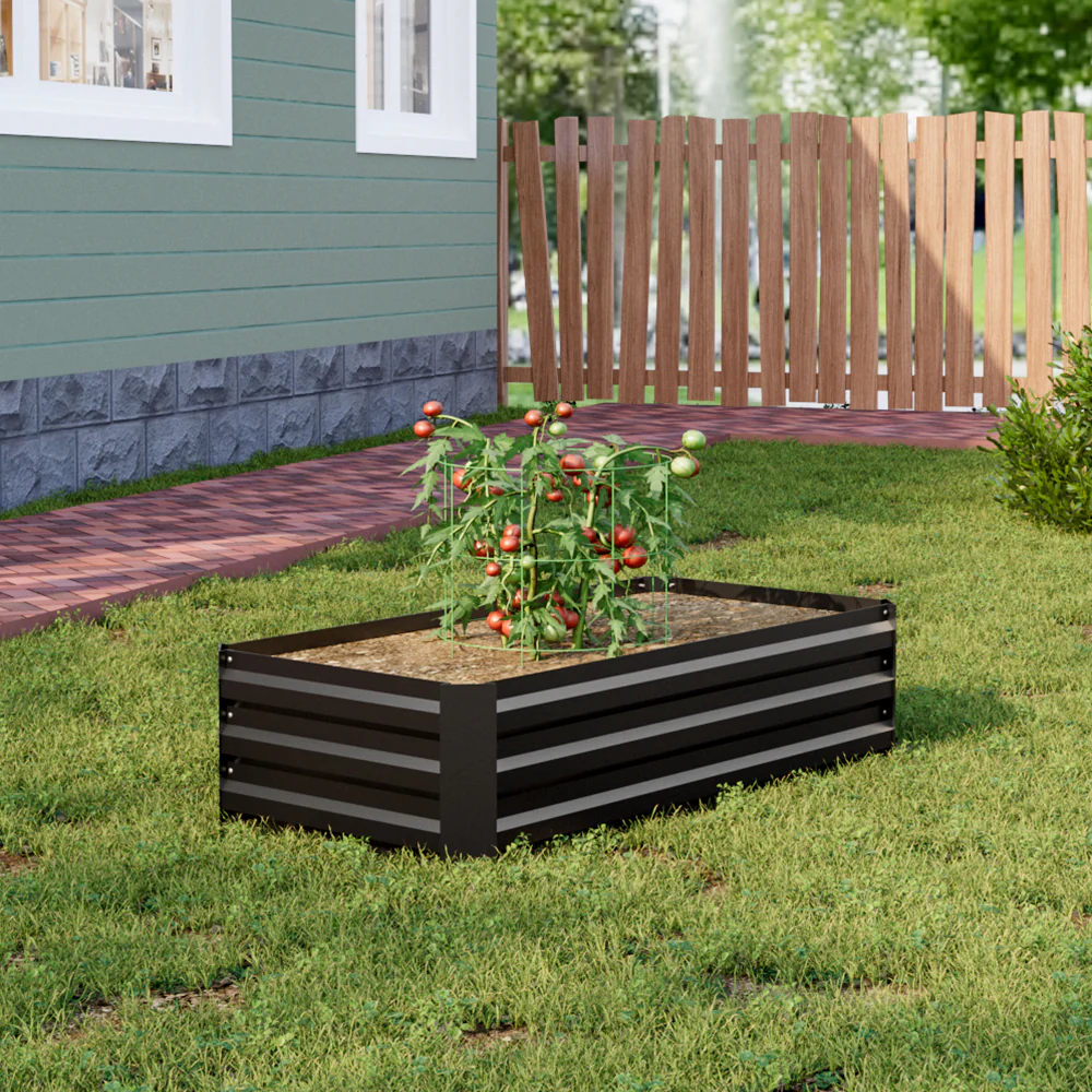 Livingandhome Galvanized Steel Raised Garden Bed Planter Box - Image 2