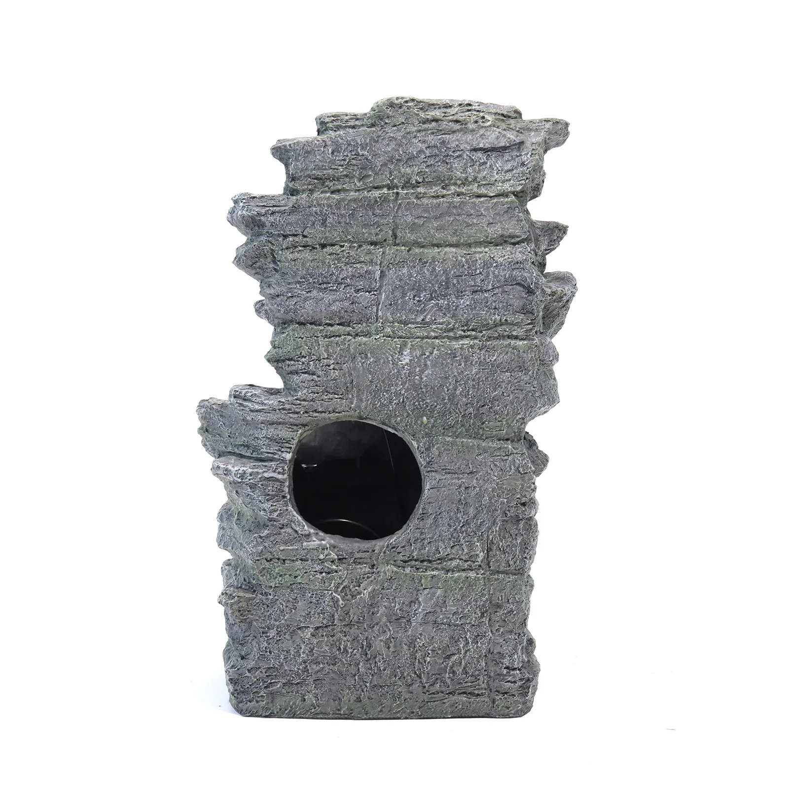 Livingandhome Garden Water Feature Outdoor LED Waterfall Fountain Rockery Decor - Image 6