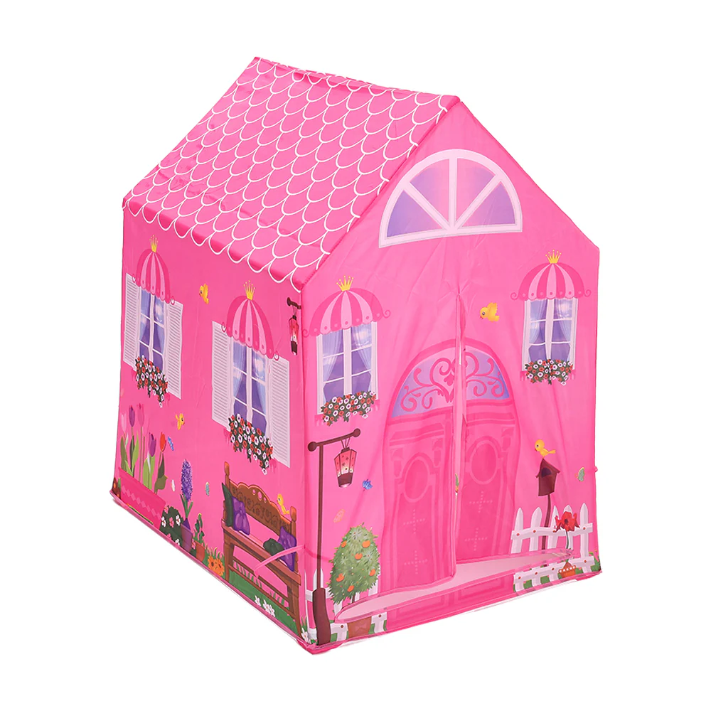 Livingandhome Girls Play Tent Pink Princess Castle Portable Playhouse - Image 3