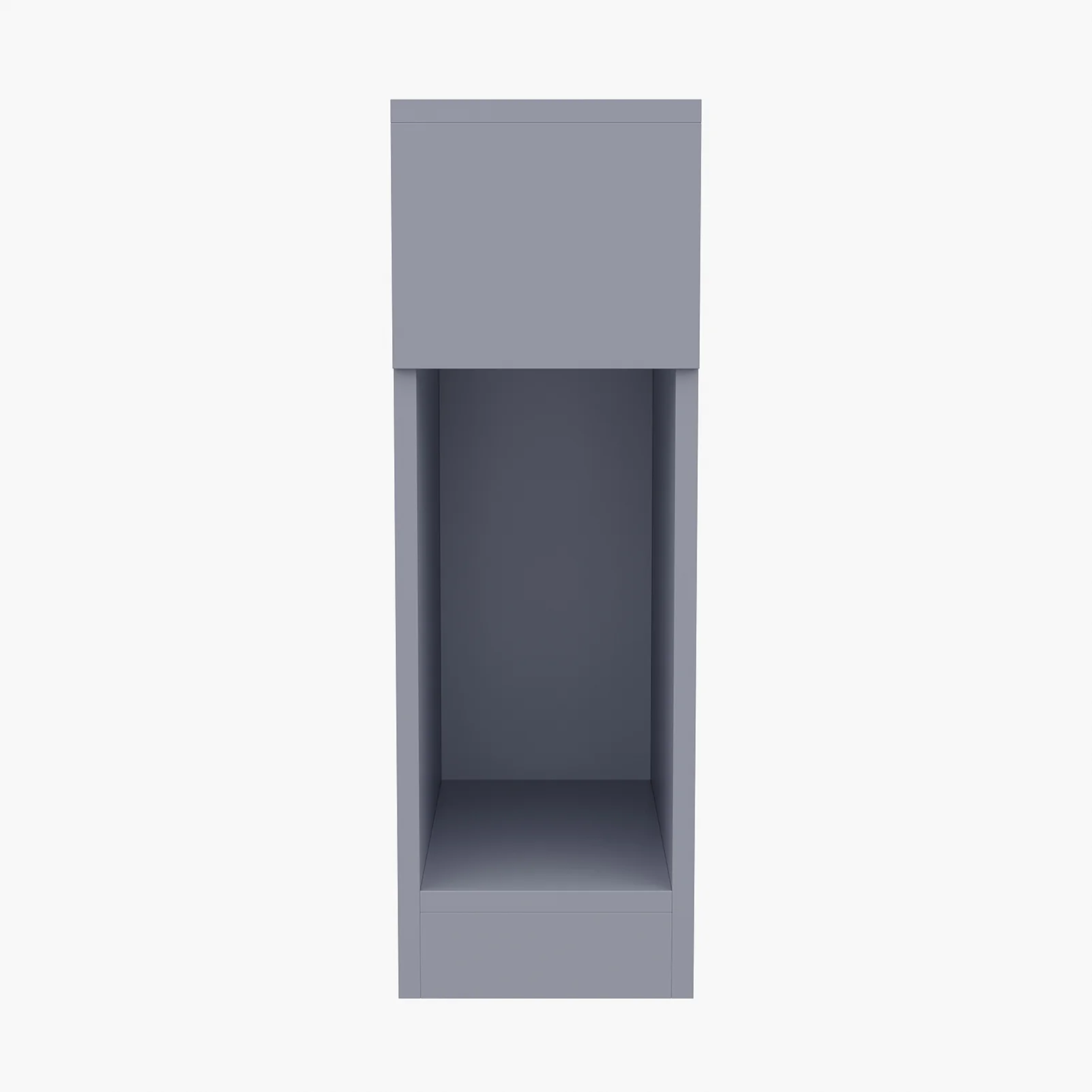 Livingandhome Grey Bedside Table with a Drawer - Image 3