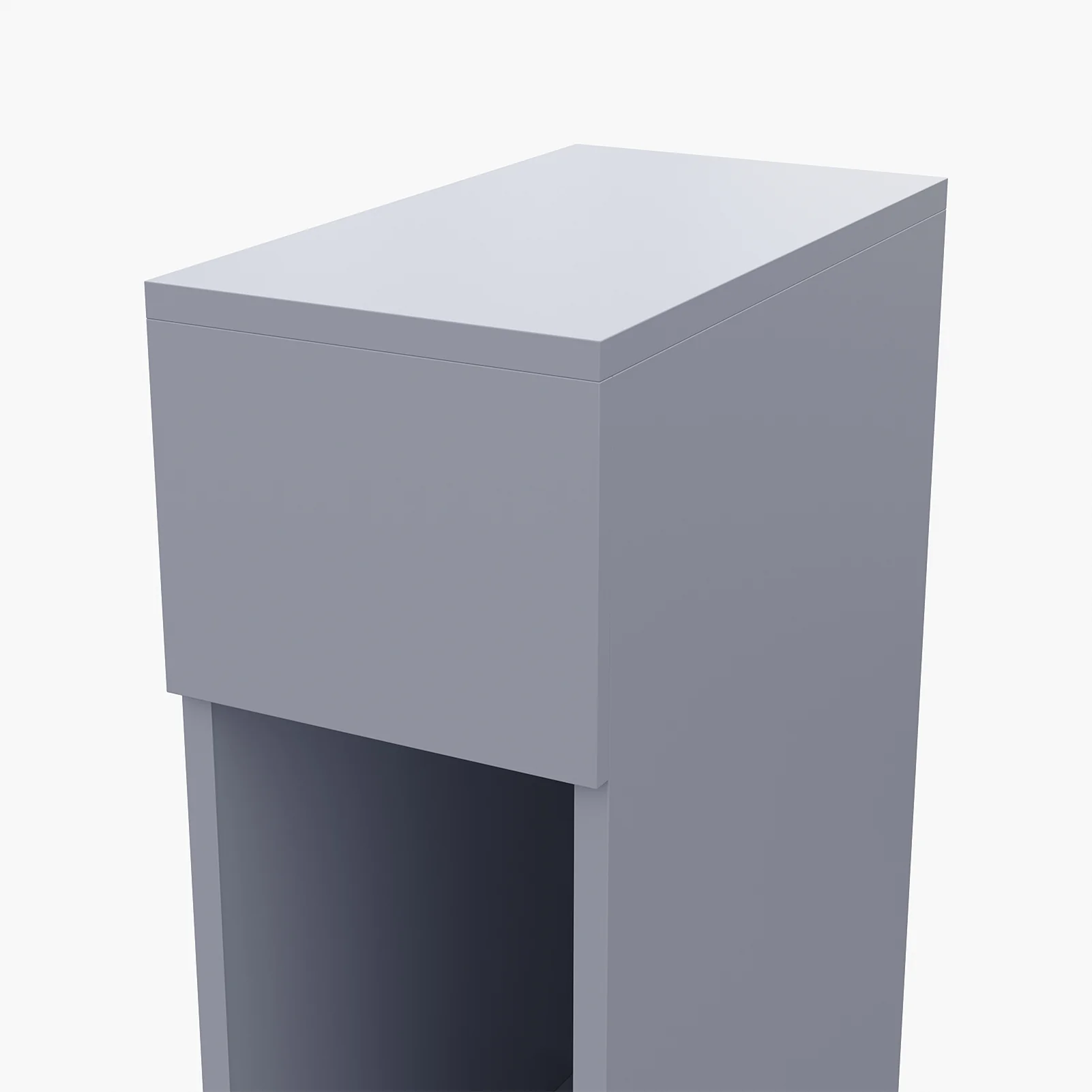 Livingandhome Grey Bedside Table with a Drawer - Image 5