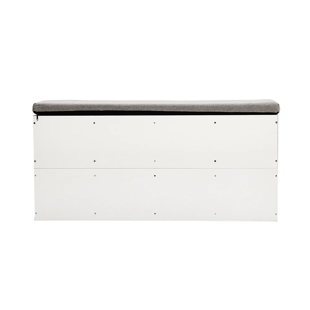 Livingandhome Grey Padded Shoe Storage Bench - Image 6