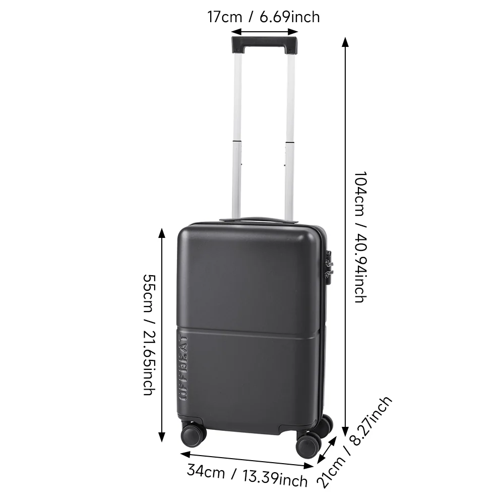 Livingandhome Hardside Carry-on Suitcase With Spinner Wheels - Image 8