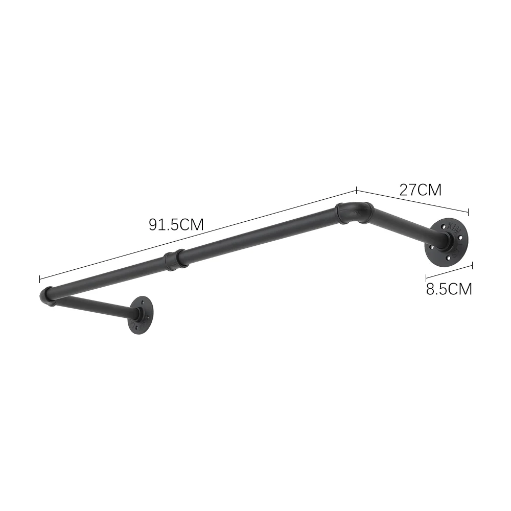 Livingandhome Heavy Duty Iron Industrial Clothes Rail - Image 6