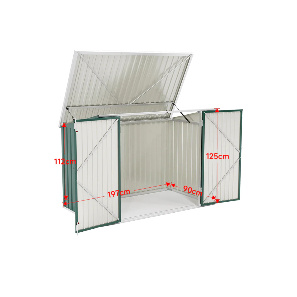 Livingandhome Heavy Duty Steel Bicycle/Bin Storage Shed - Image 8