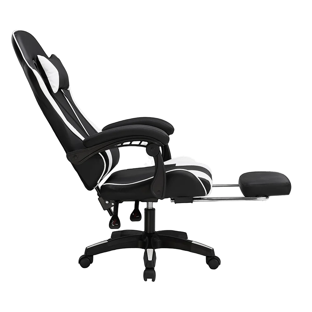 Livingandhome High Back Reclining Gaming Chair with Footrest - Image 2