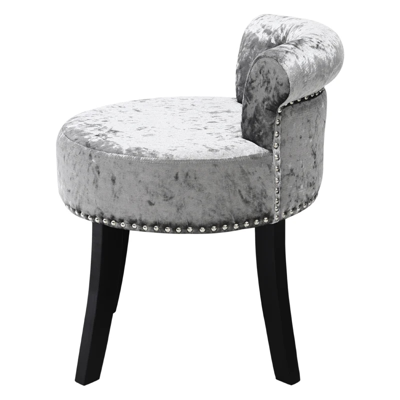Livingandhome Ice Velvet Upholstered Dressing Stool - Image 4