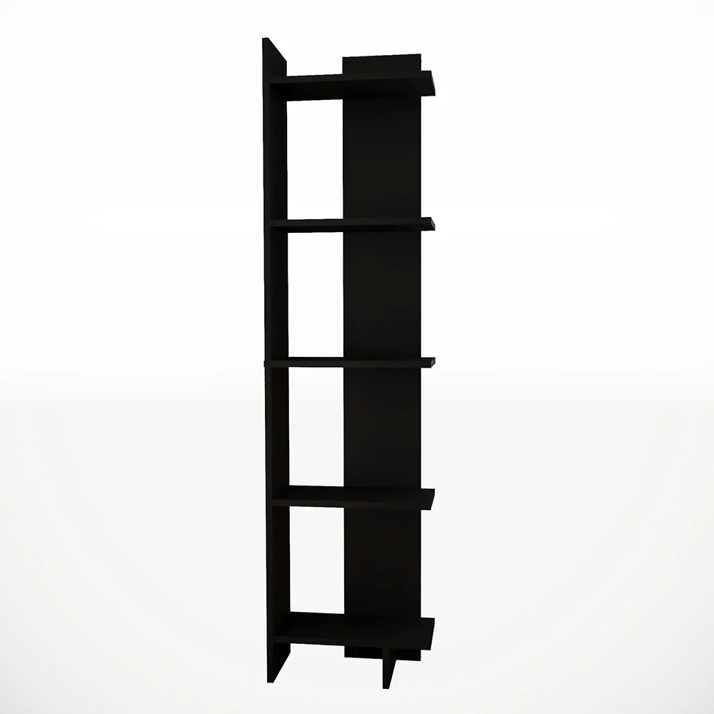 Livingandhome Industrial 5-Tier Corner Bookshelf Shelf Unit - Image 3