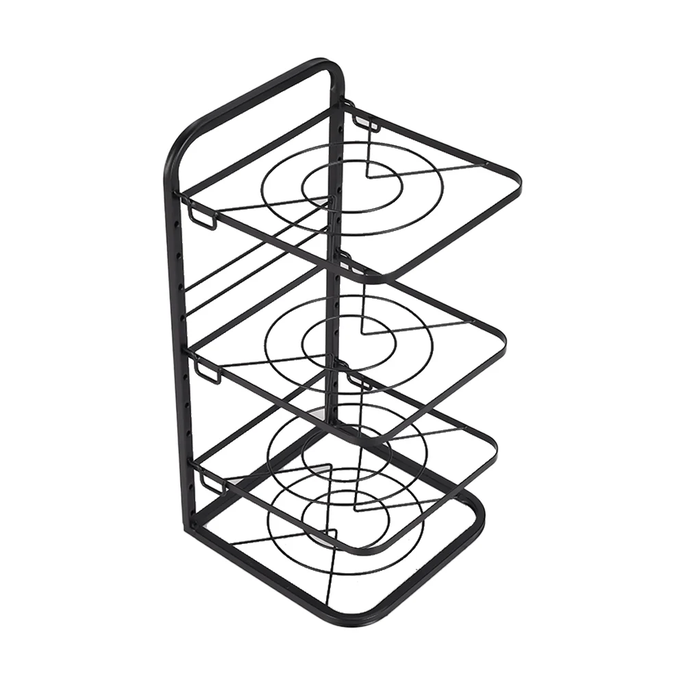 Livingandhome Kitchen Pot Pan Organizer Rack Adjustable Cookware Holder Stand - Image 2