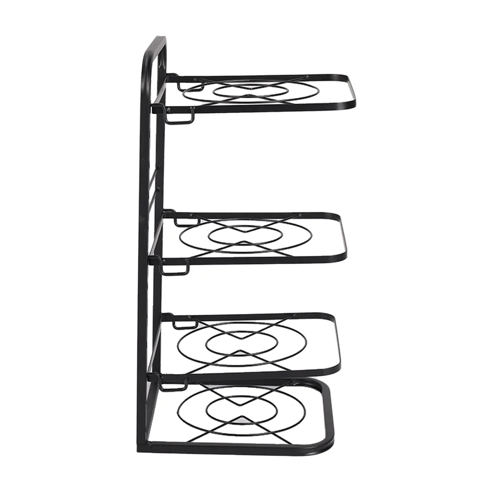 Livingandhome Kitchen Pot Pan Organizer Rack Adjustable Cookware Holder Stand - Image 3