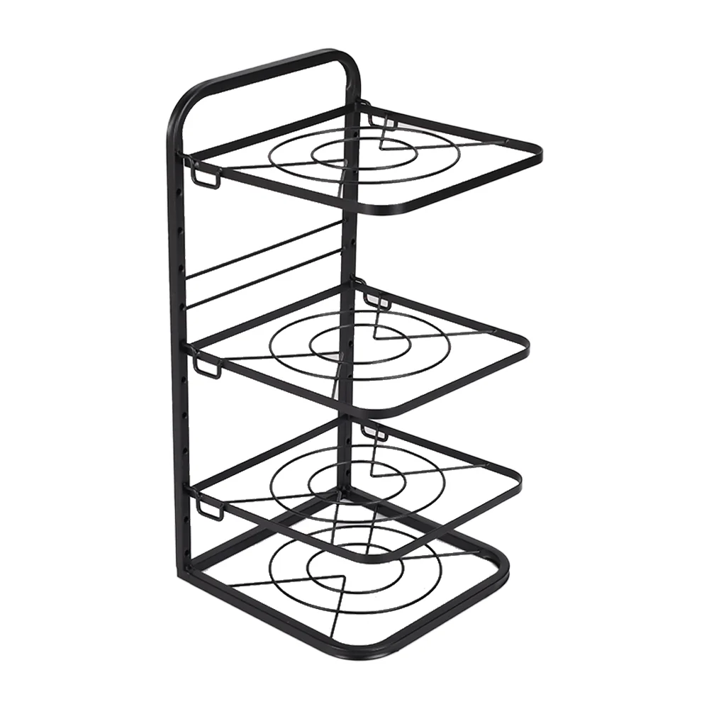 Livingandhome Kitchen Pot Pan Organizer Rack Adjustable Cookware Holder Stand - Image 4