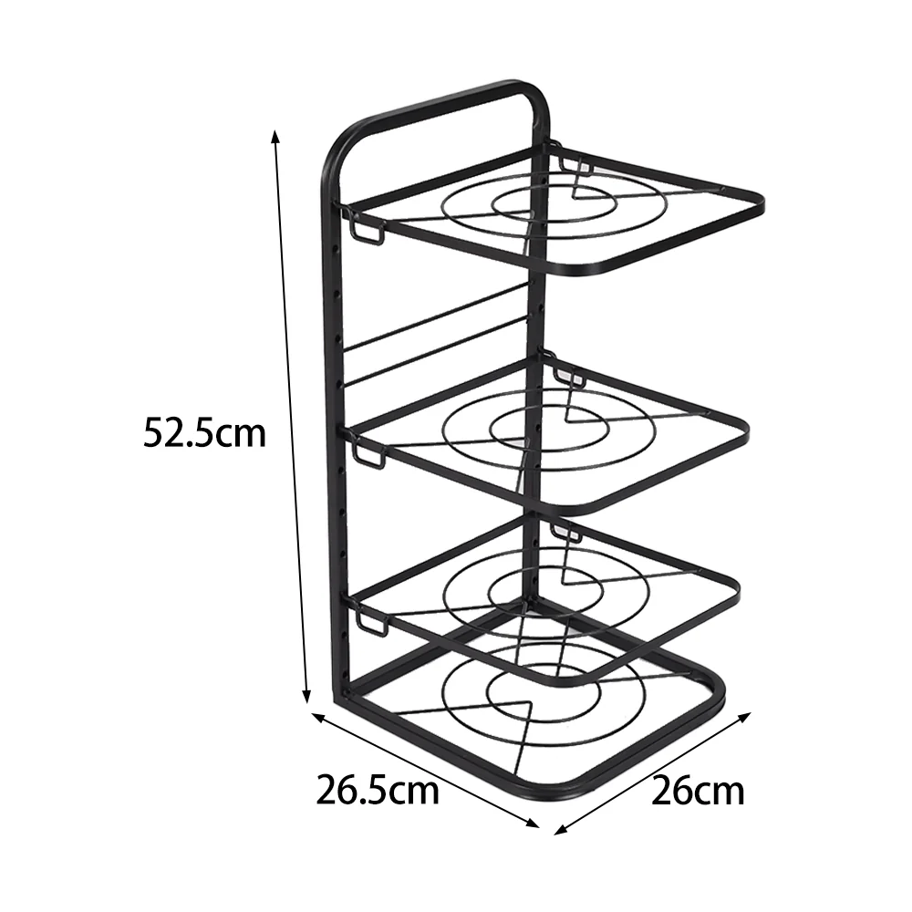 Livingandhome Kitchen Pot Pan Organizer Rack Adjustable Cookware Holder Stand - Image 6
