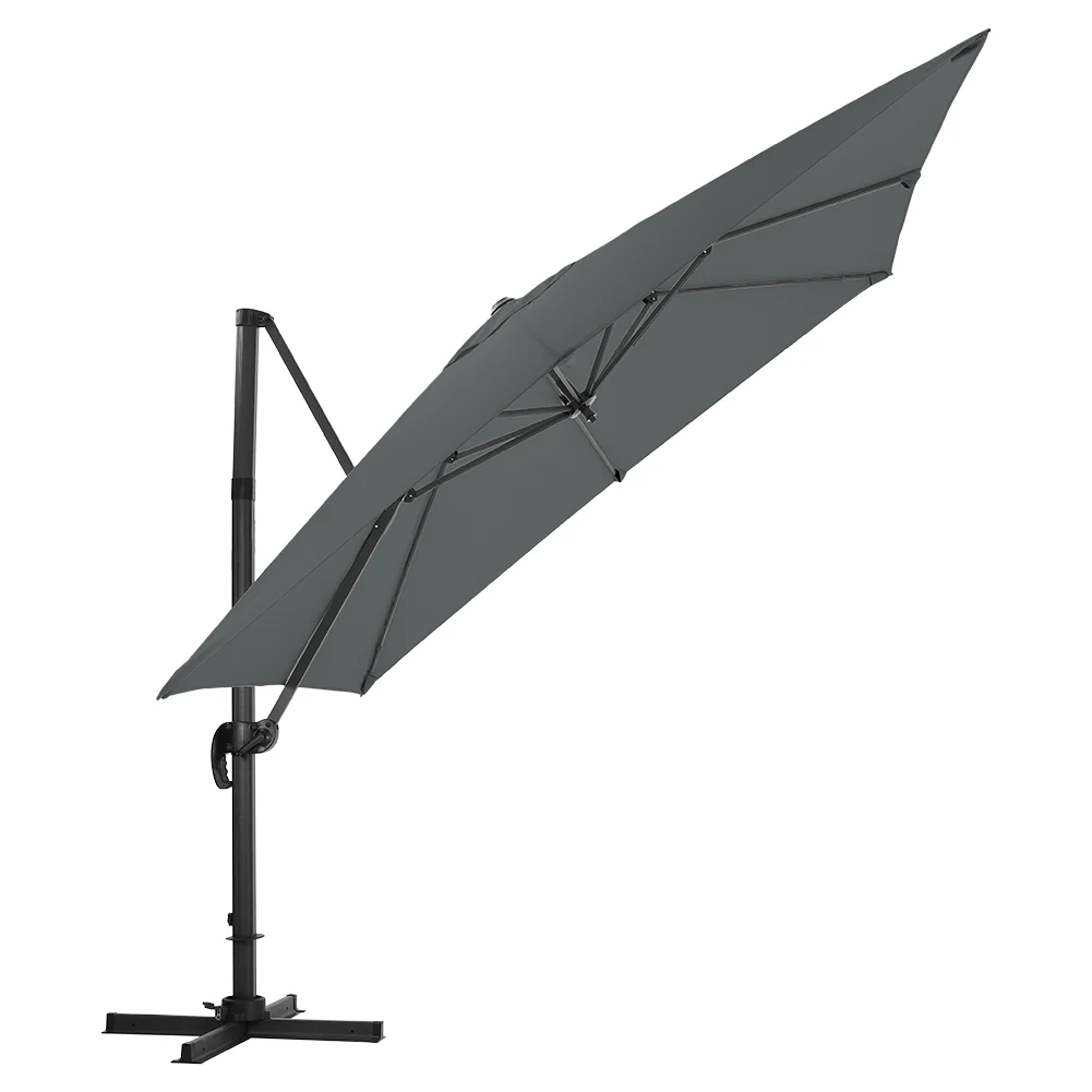 Livingandhome Large Square Canopy Rotating Outdoor Cantilever Parasol - Image 3