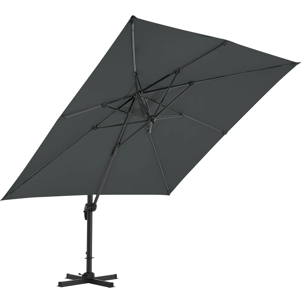 Livingandhome Large Square Canopy Rotating Outdoor Cantilever Parasol - Image 4