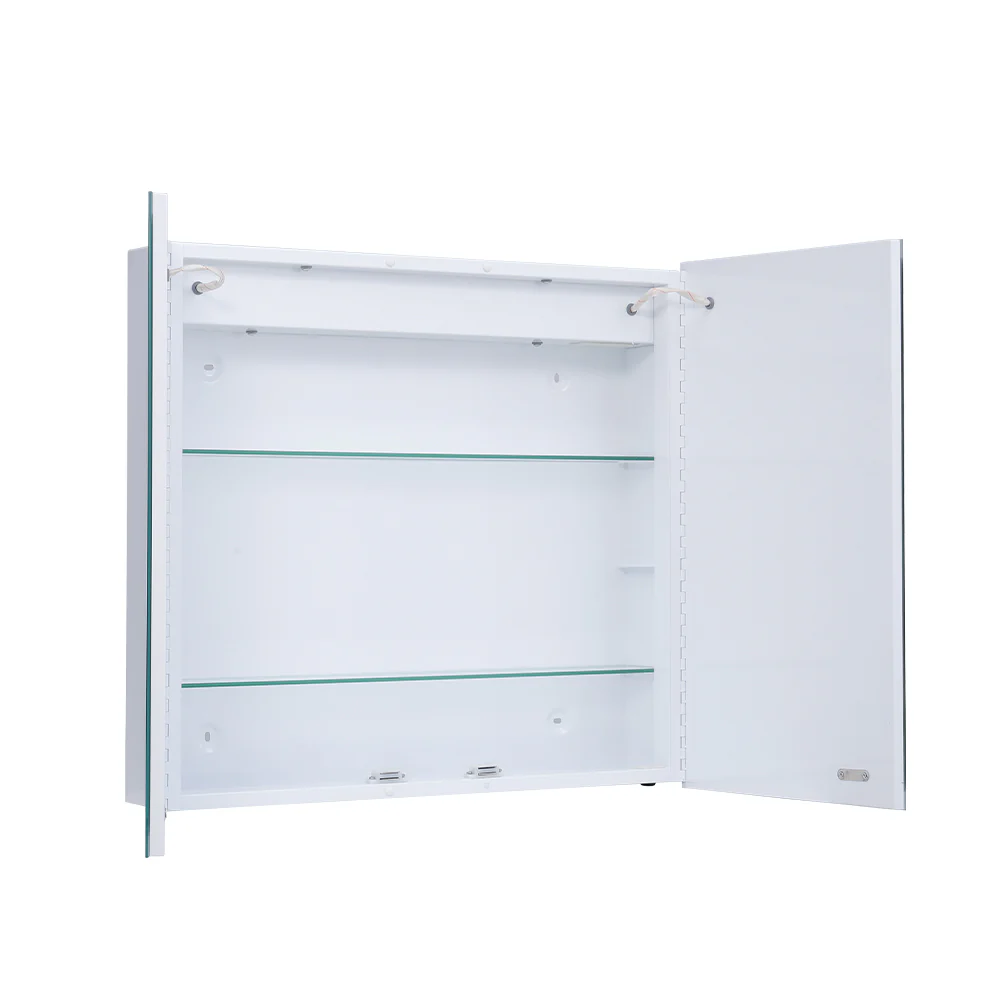 Livingandhome LED Illuminated Double Door Frameless Mirror Cabinet - Image 4