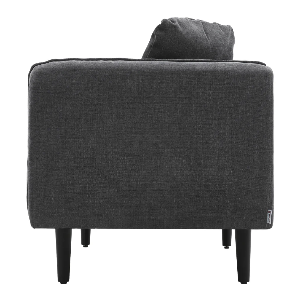 Livingandhome Linen Chaise Lounge with Tray Table - Image 5