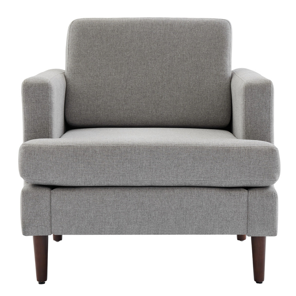 Livingandhome Linen Upholstered Mid-Century Chair - Image 6