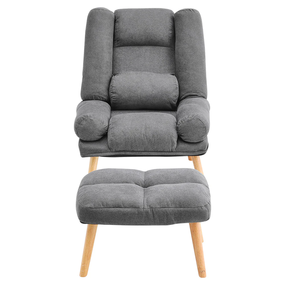 Livingandhome Lounge Recliner Armchair with Footstool - Image 2